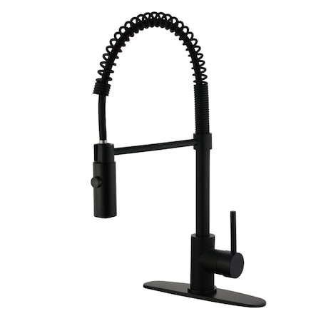 Gourmetier LS8770DL Concord Single-Handle Pre-Rinse Kitchen Faucet, Matte Black LS8770DL